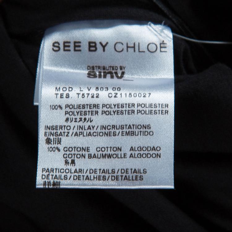 Pre Owned See by Chloe Black Sequin Tank Dress M