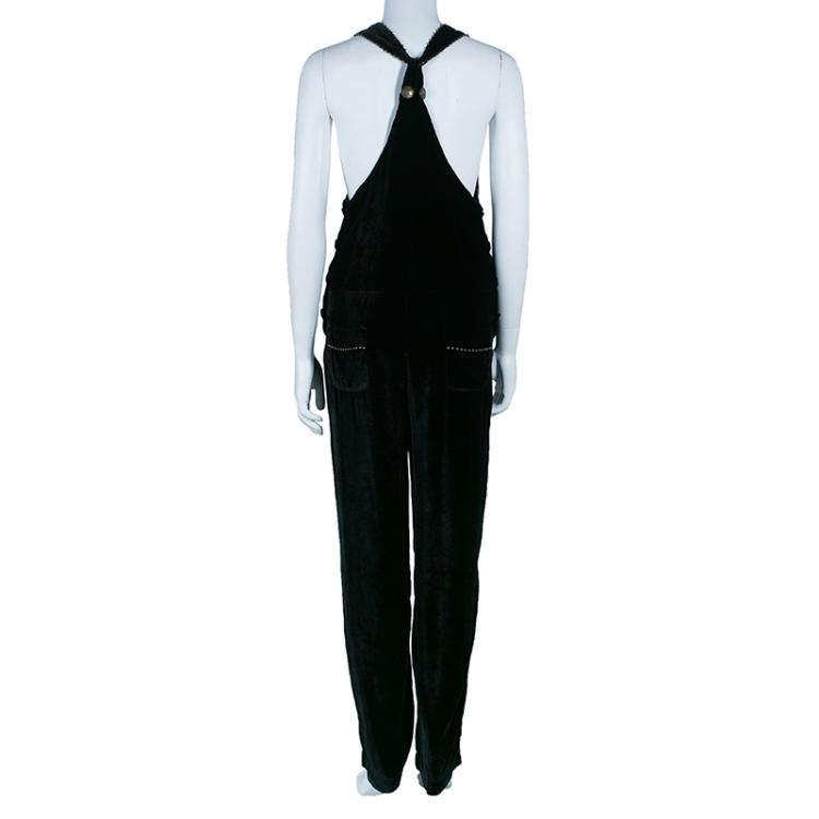 Pre Owned See by Chloe Black Velvet Jumpsuit S