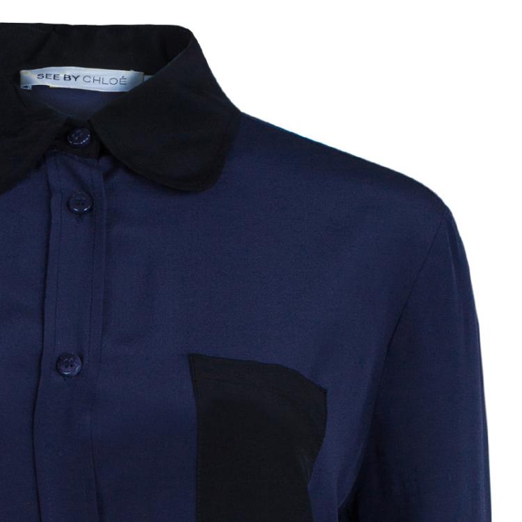 Pre Owned See by Chloe Navy Blue Blouse M