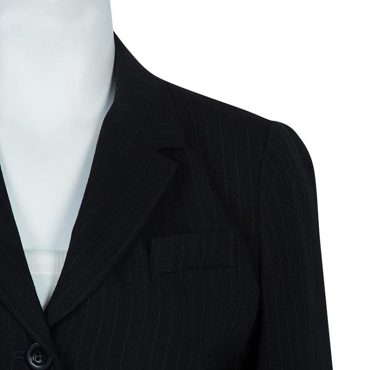 Pre Owned See by Chloe Black Pinstripe Tailored Blazer M