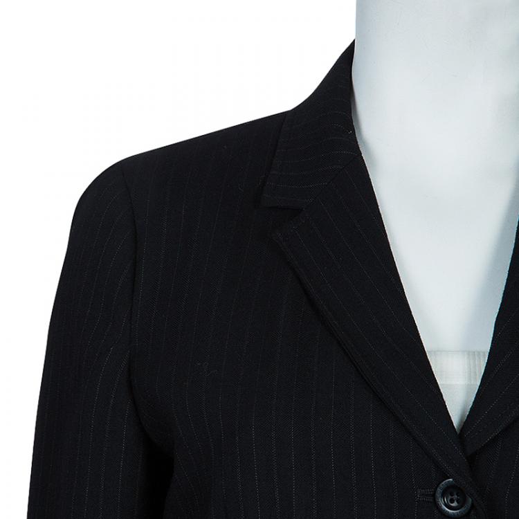 Pre Owned See by Chloe Black Pinstripe Tailored Blazer M