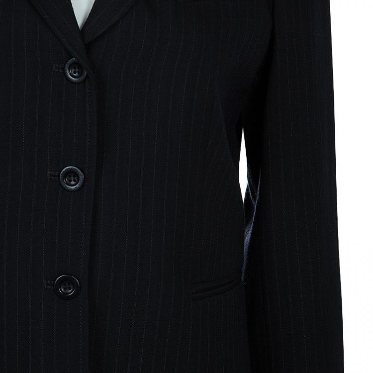Pre Owned See by Chloe Black Pinstripe Tailored Blazer M