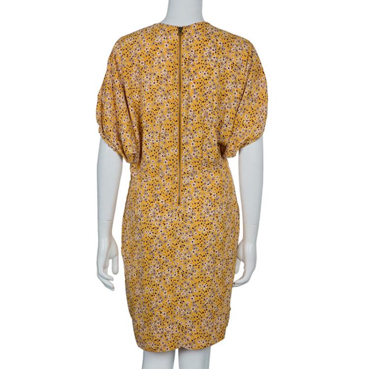 Pre Owned See by Chloe Yellow Dotted Dress S