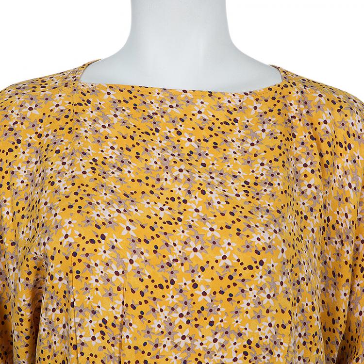 Pre Owned See by Chloe Yellow Dotted Dress S
