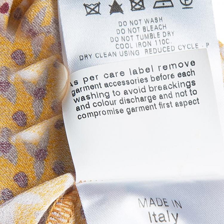 Pre Owned See by Chloe Yellow Dotted Dress S