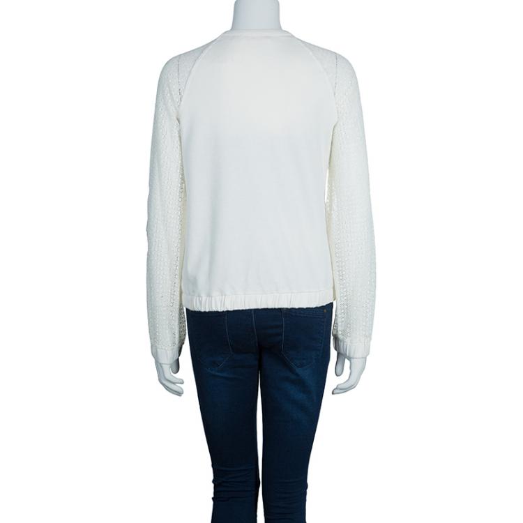 Pre Owned See By Chloe Cream Cotton Jumper M