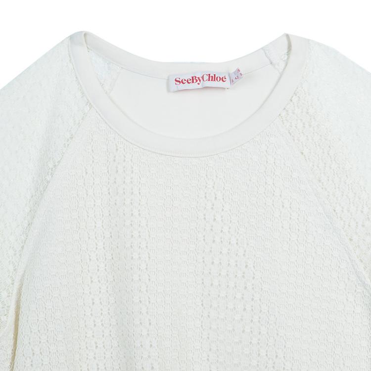 Pre Owned See By Chloe Cream Cotton Jumper M