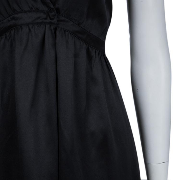 Pre Owned See by Chloe Black Silk Cutwork Detail Dress S