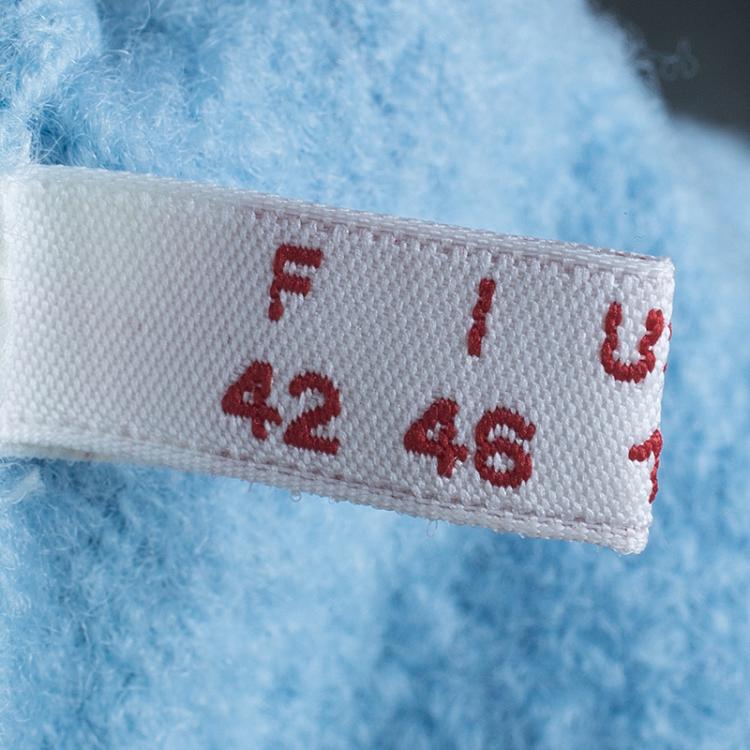 Pre Owned See by Chloe Blue Pocket Wool Sweater Dress L