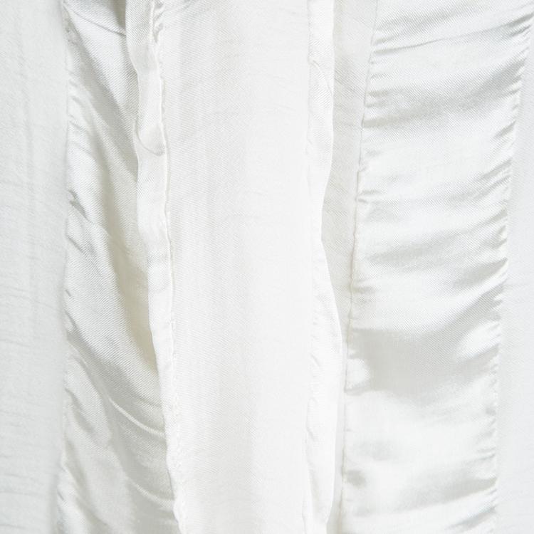 Pre Owned See By Chloe Off White Ruffle Tie Detail Sleeveless Top M