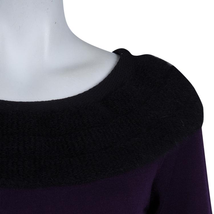 مملوكة مسبقًا Sonia Rykiel Purple and Black Sweater M