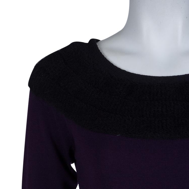 مملوكة مسبقًا Sonia Rykiel Purple and Black Sweater M