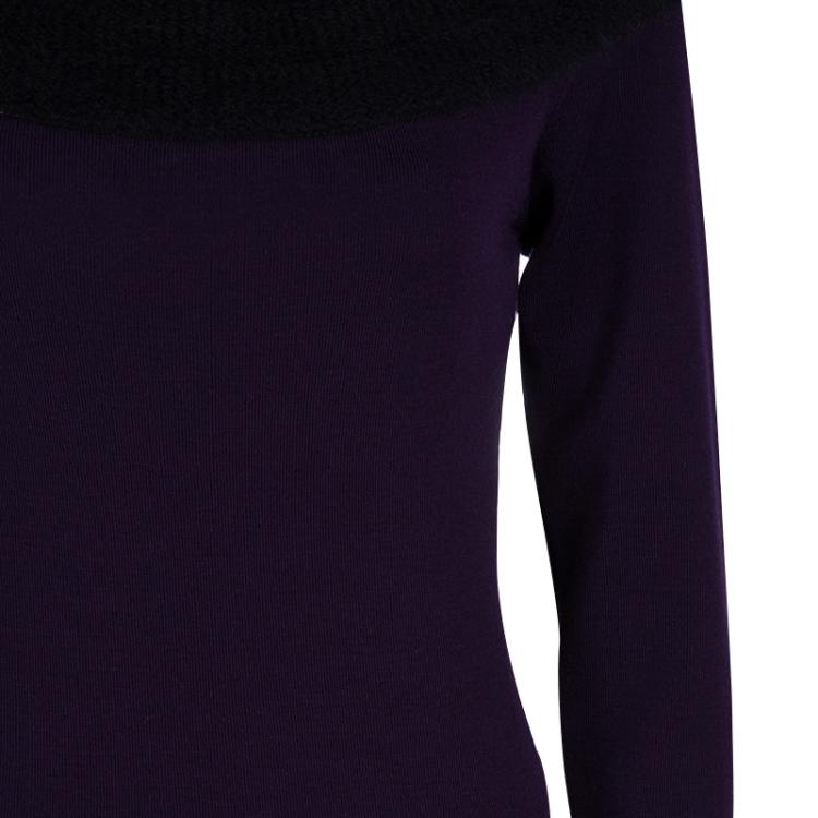 مملوكة مسبقًا Sonia Rykiel Purple and Black Sweater M