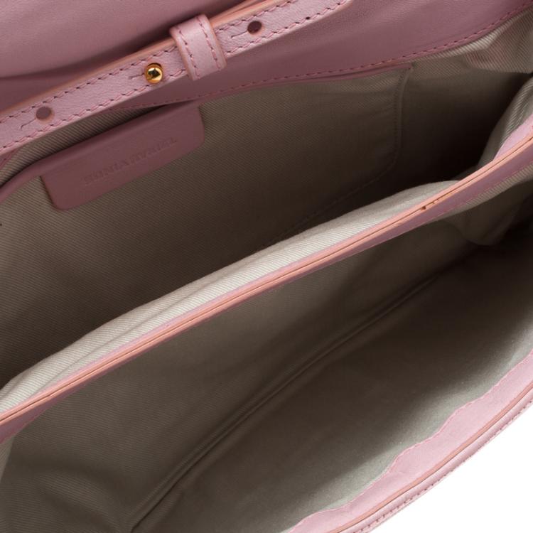 Pre Owned Sonia Rykiel Pink Leather Flap Bag