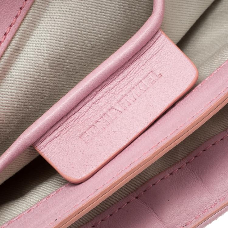 Pre Owned Sonia Rykiel Pink Leather Flap Bag