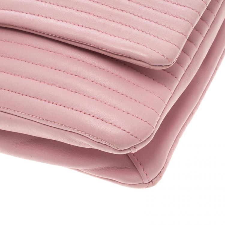Pre Owned Sonia Rykiel Pink Leather Flap Bag