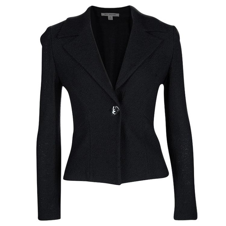 Pre Owned St. John Navy Blue Knit Skirt Suit S