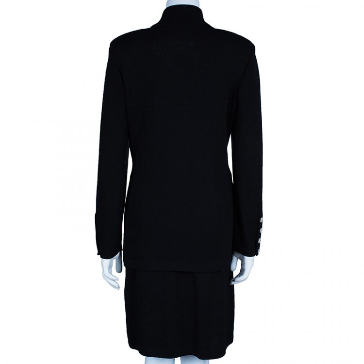 Pre Owned St. John Black Skirt Suit M