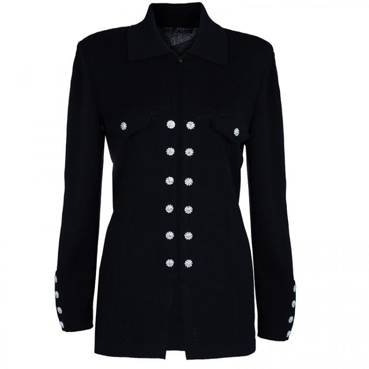 Pre Owned St. John Black Skirt Suit M