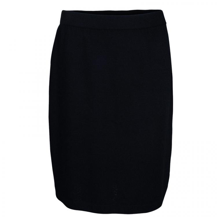 Pre Owned St. John Black Skirt Suit M