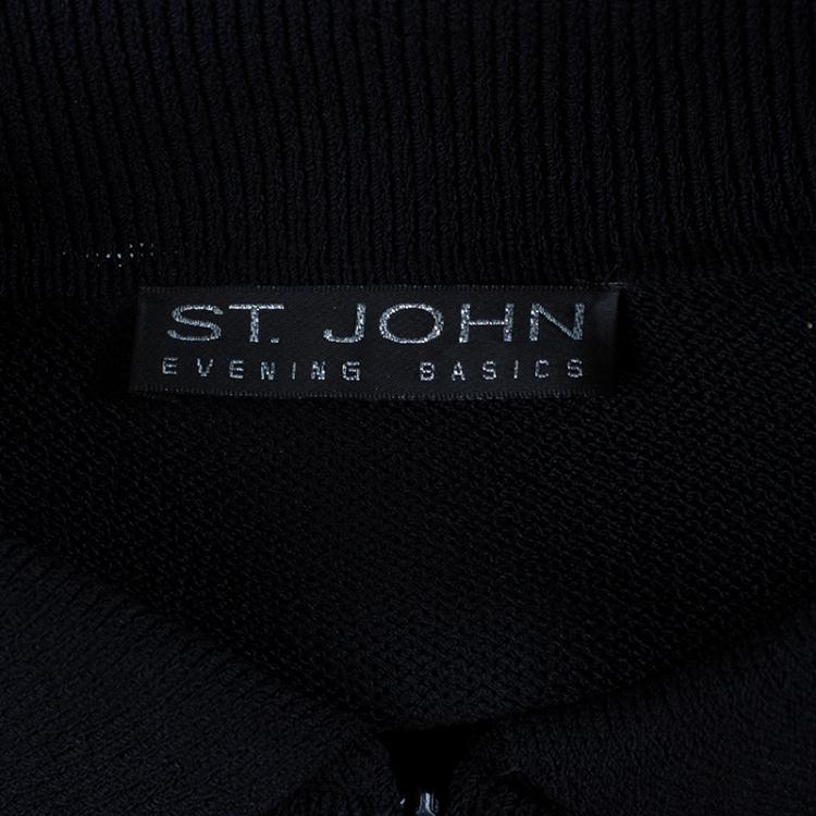 Pre Owned St. John Black Skirt Suit M