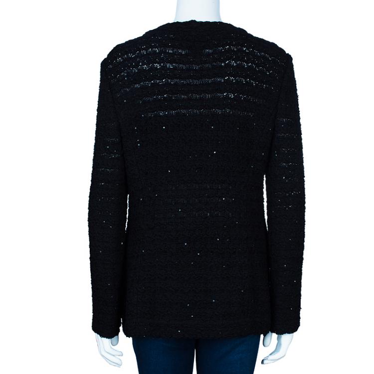 Pre Owned St. John Black Pearl Detail Jacket L