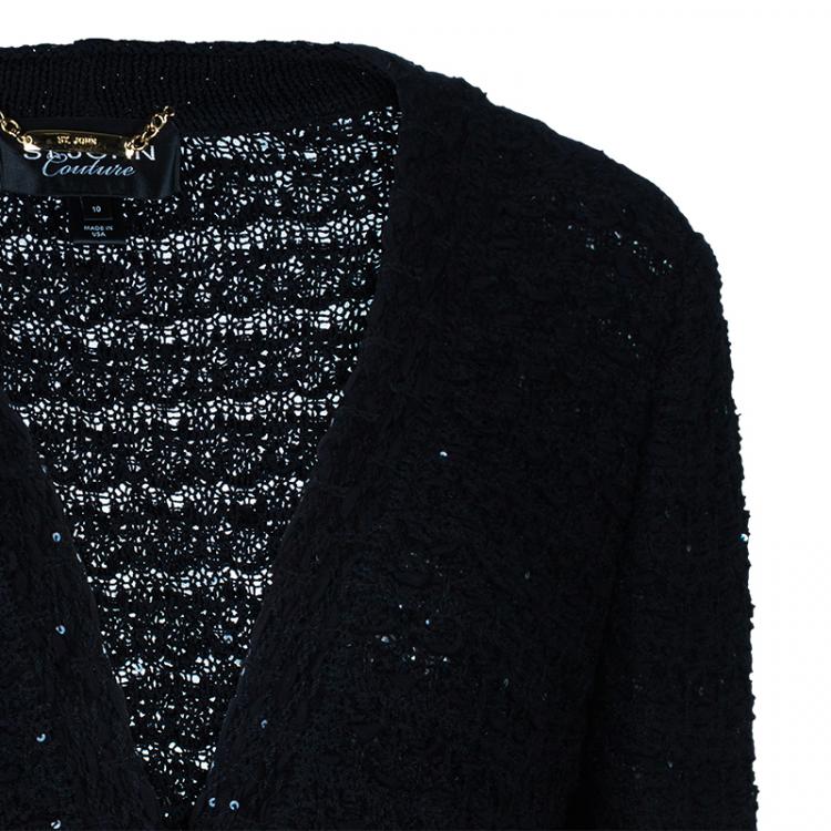 Pre Owned St. John Black Pearl Detail Jacket L