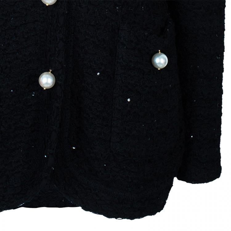Pre Owned St. John Black Pearl Detail Jacket L