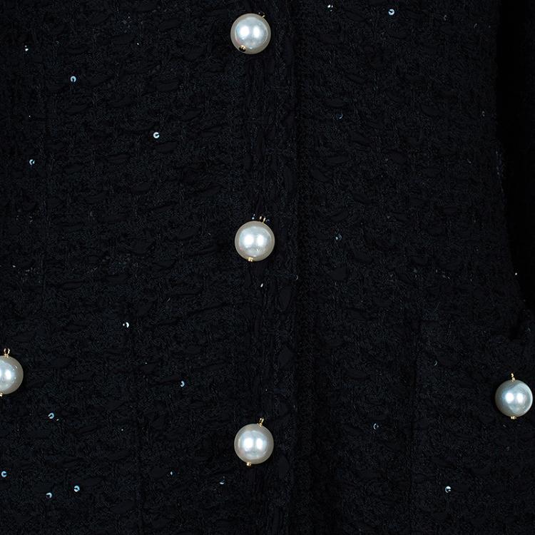 Pre Owned St. John Black Pearl Detail Jacket L