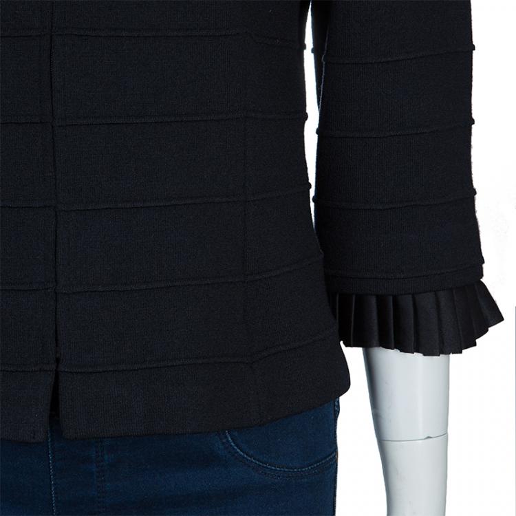 Pre Owned St. John Black Knit Jacket L