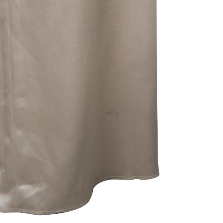 Pre Owned St John Couture Gold Satin Palazzo Pants L