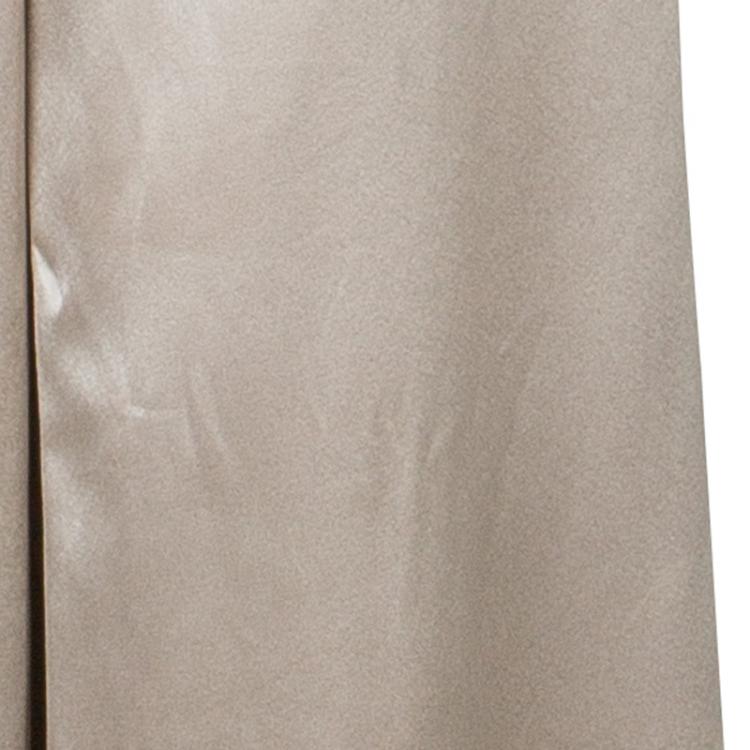 Pre Owned St John Couture Gold Satin Palazzo Pants L