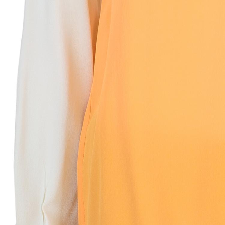 Pre Owned Stella McCartney Colorblock Chiffon Top L