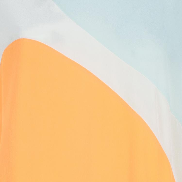 Pre Owned Stella McCartney Colorblock Chiffon Top L