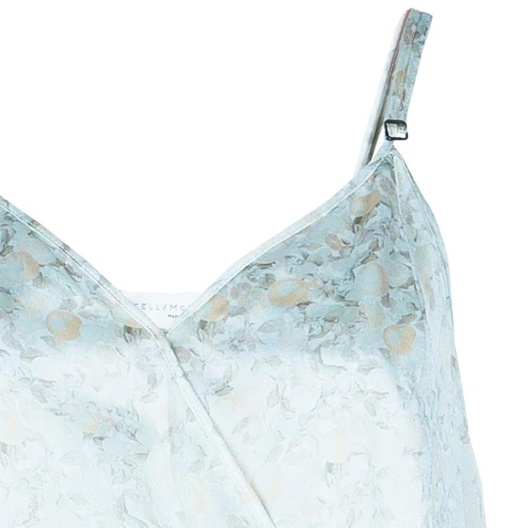 Pre Owned Stella McCartney Cream Floral Print Silk Wrap Dress M