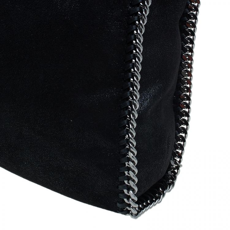 Pre Owned Stella McCartney Black Faux Leather Falabella Tote Bag
