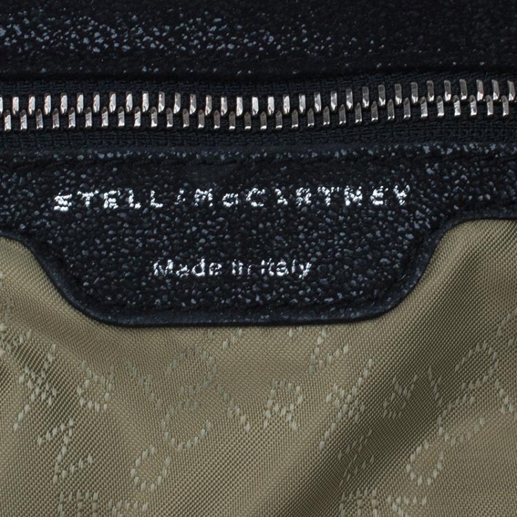 Pre Owned Stella McCartney Black Faux Leather Falabella Tote Bag
