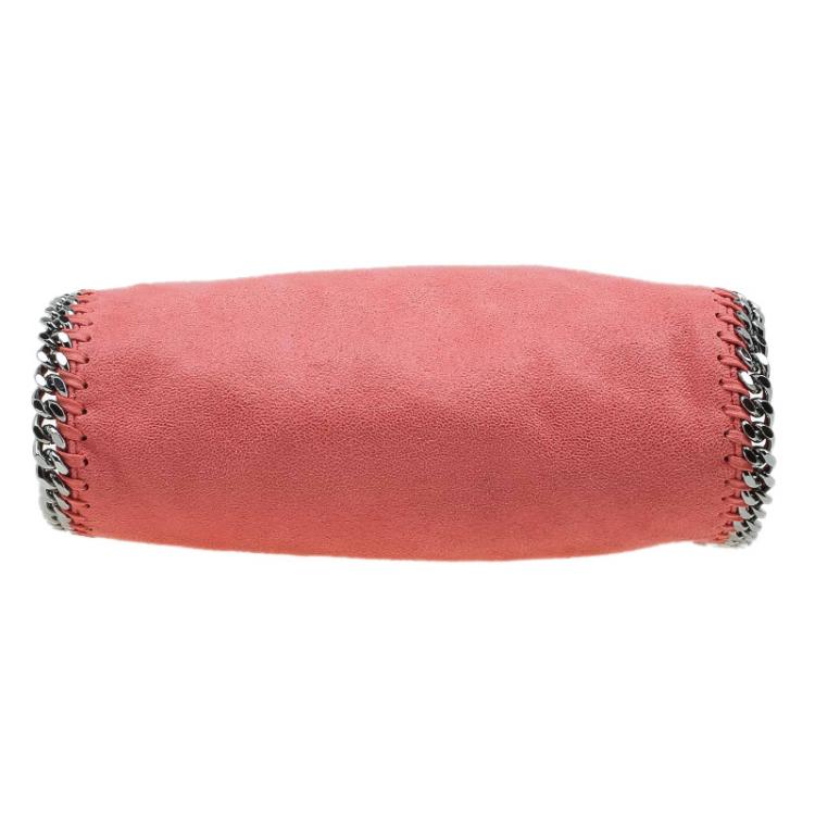 Pre Owned Stella McCartney Peach Faux Leather Mini Falabella Tote