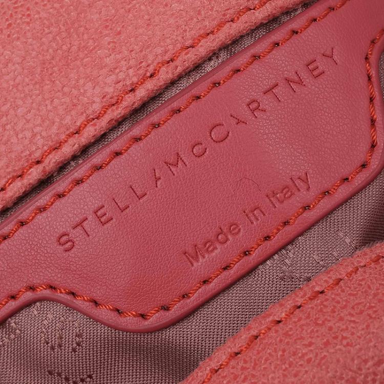 Pre Owned Stella McCartney Peach Faux Leather Mini Falabella Tote