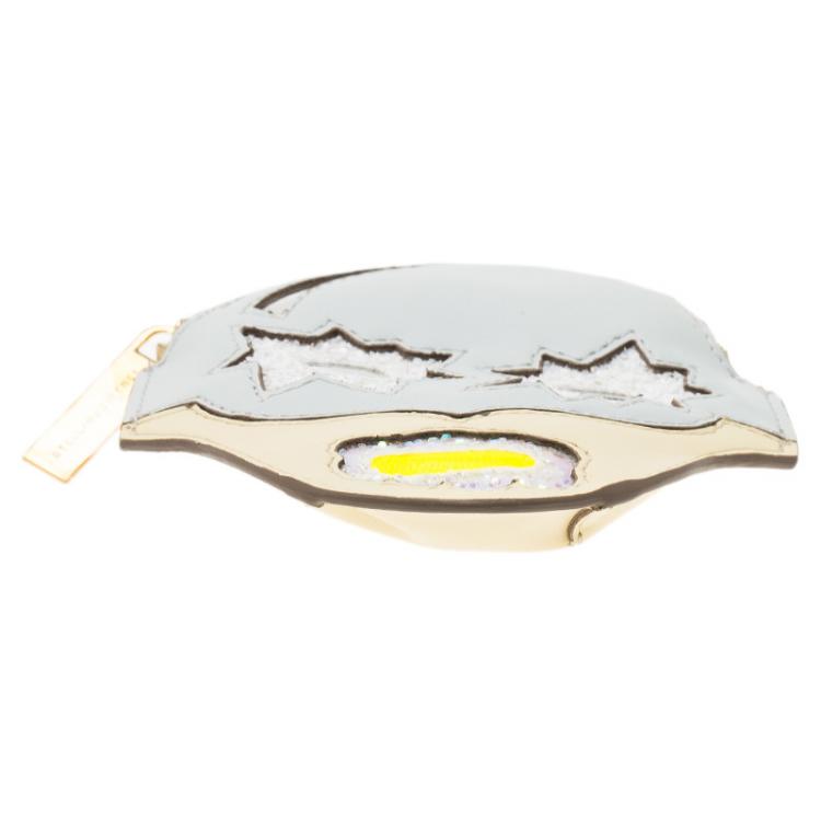 Pre Owned Stella McCartney Two Tone Superhero Coin Pouch 