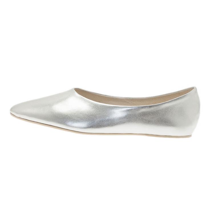 Pre Owned Stella McCartney Silver Loafers Size 41