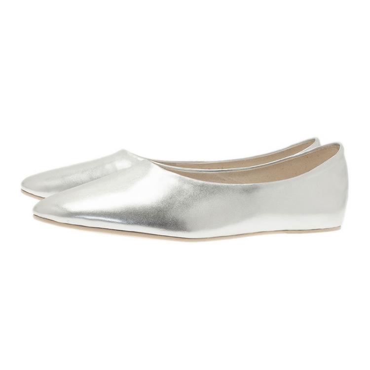 Pre Owned Stella McCartney Silver Loafers Size 41