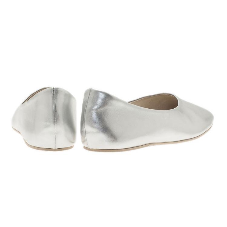 Pre Owned Stella McCartney Silver Loafers Size 41