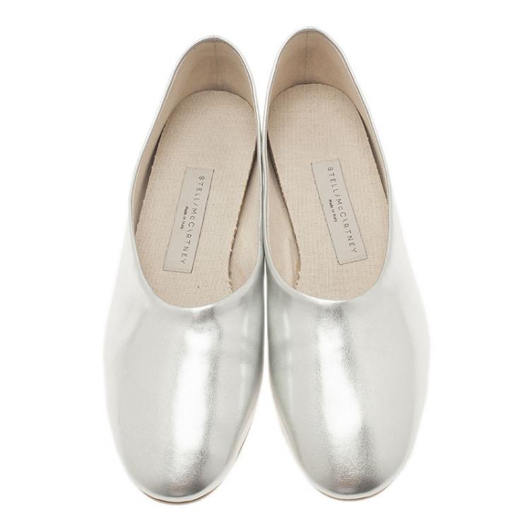 Pre Owned Stella McCartney Silver Loafers Size 41