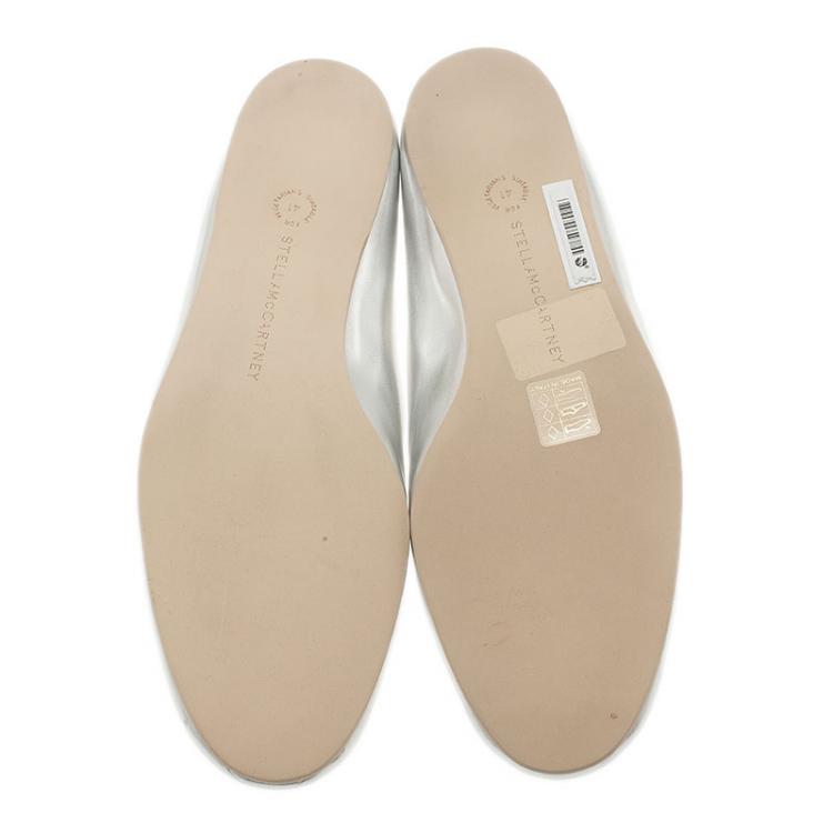 Pre Owned Stella McCartney Silver Loafers Size 41