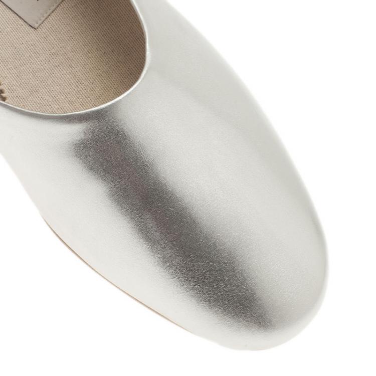 Pre Owned Stella McCartney Silver Loafers Size 41