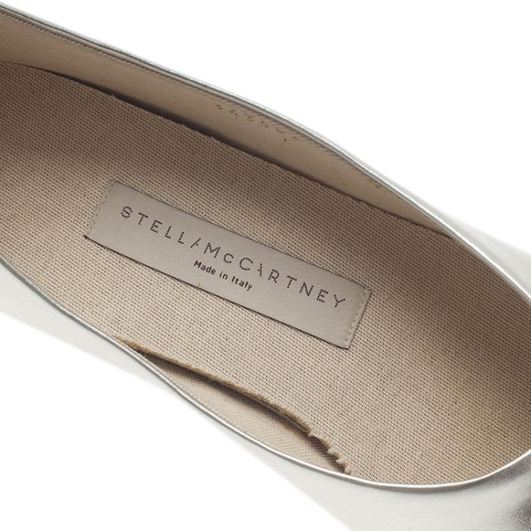 Pre Owned Stella McCartney Silver Loafers Size 41