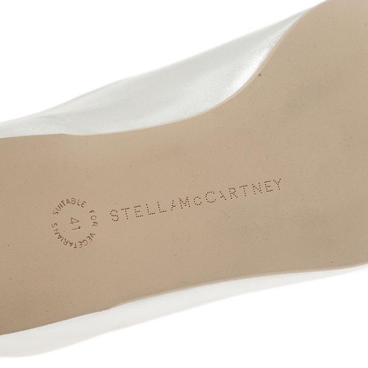 Pre Owned Stella McCartney Silver Loafers Size 41