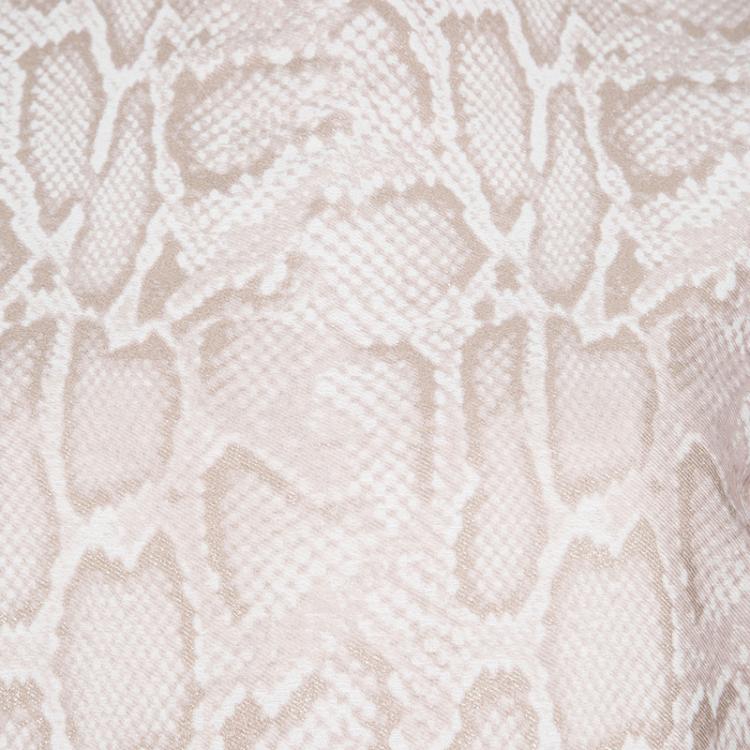 Pre Owned Stella McCartney Blush Pink Python Print Long Sleeve Shift Dress M