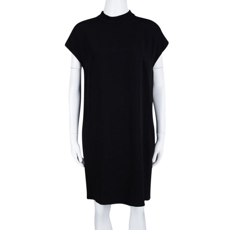 Pre Owned Stella McCartney Black High Neck Shift Dress M